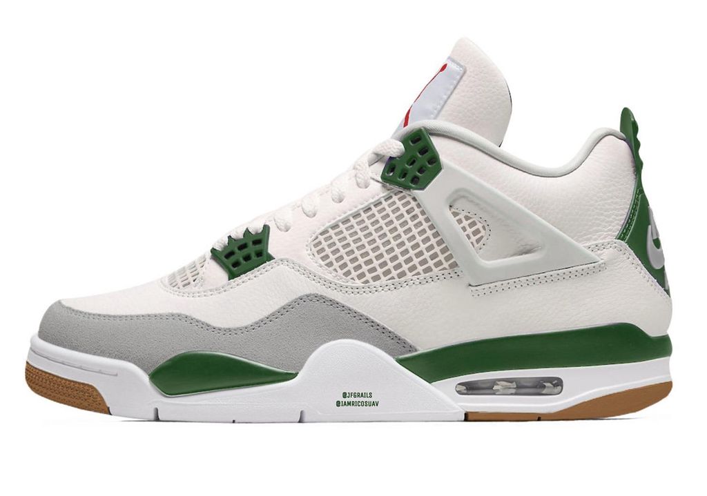 Nike SB x Air Jordan 4 Pine Green Release Date DR5415-103